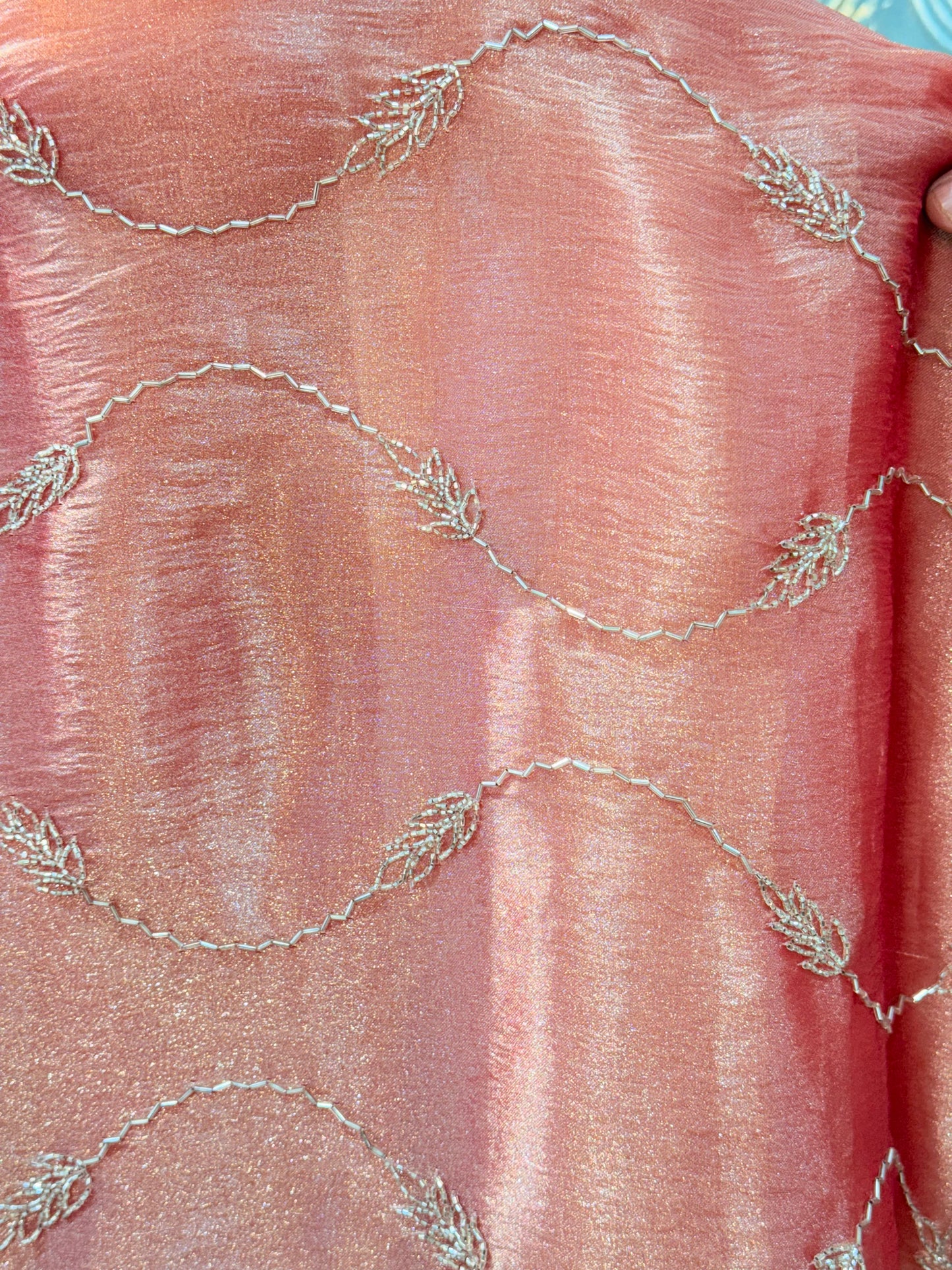 Premium Hand-Embroidered Silk Suit – The Petals Exclusive