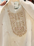 Premium Ivory Hand-Embroidered Suit Set