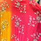 Premium Shaded Embroidered Georgette Unstitched Suit | Orange–Pink Ombre